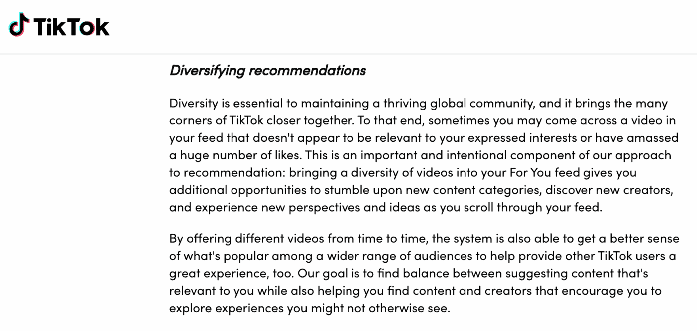 Diversifying recommendations