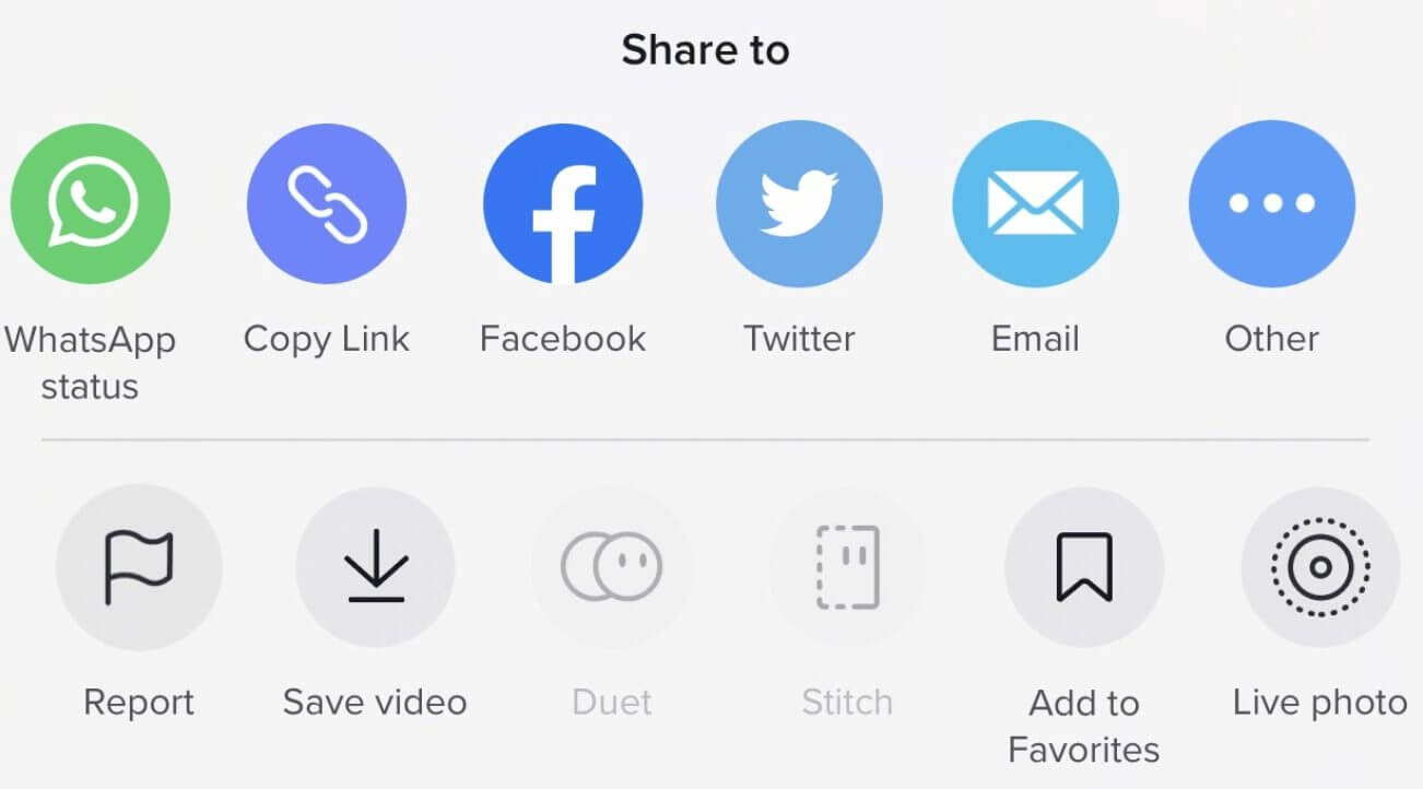 TikTok cross sharing