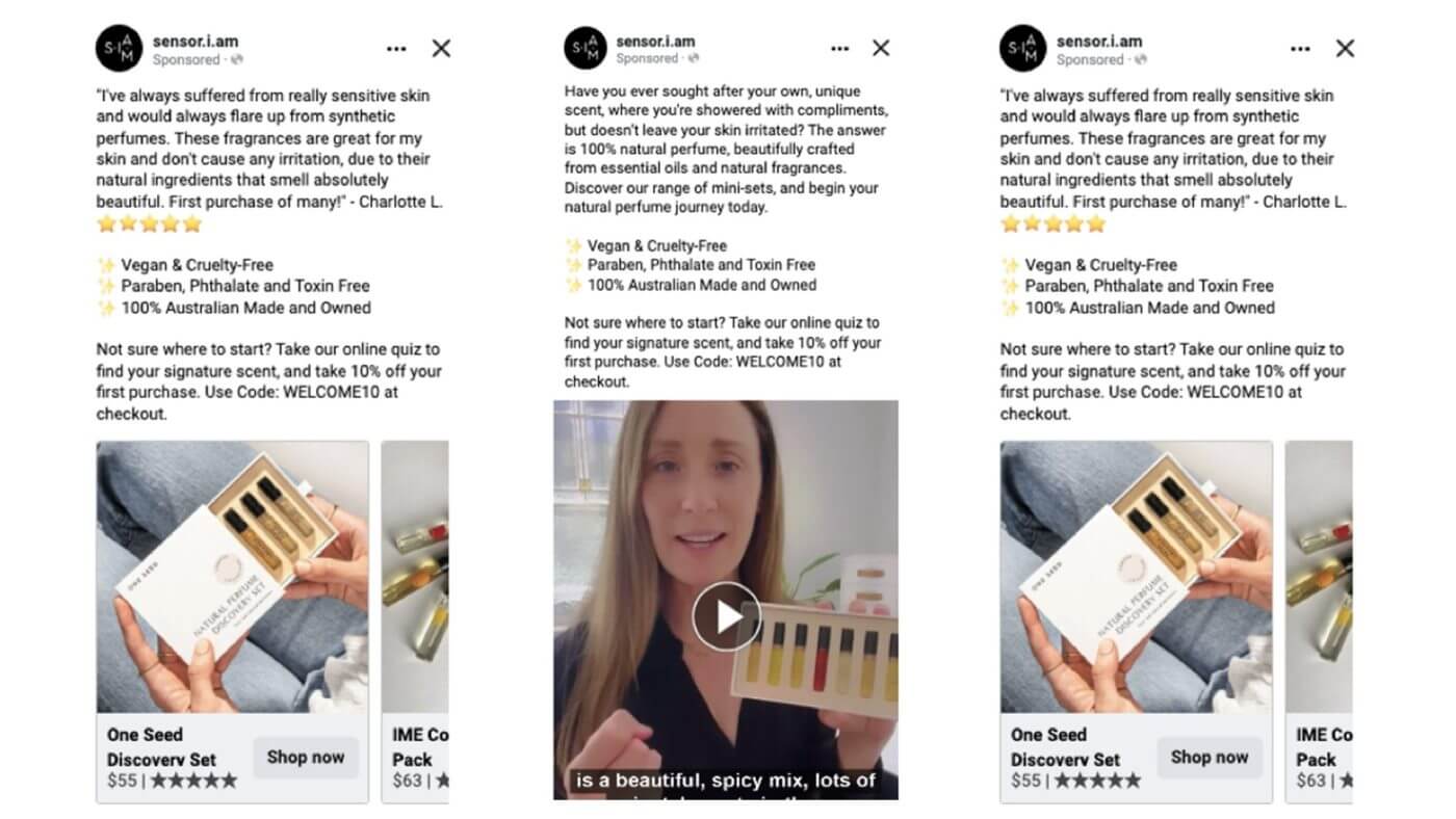Sensoriam Ads Examples
